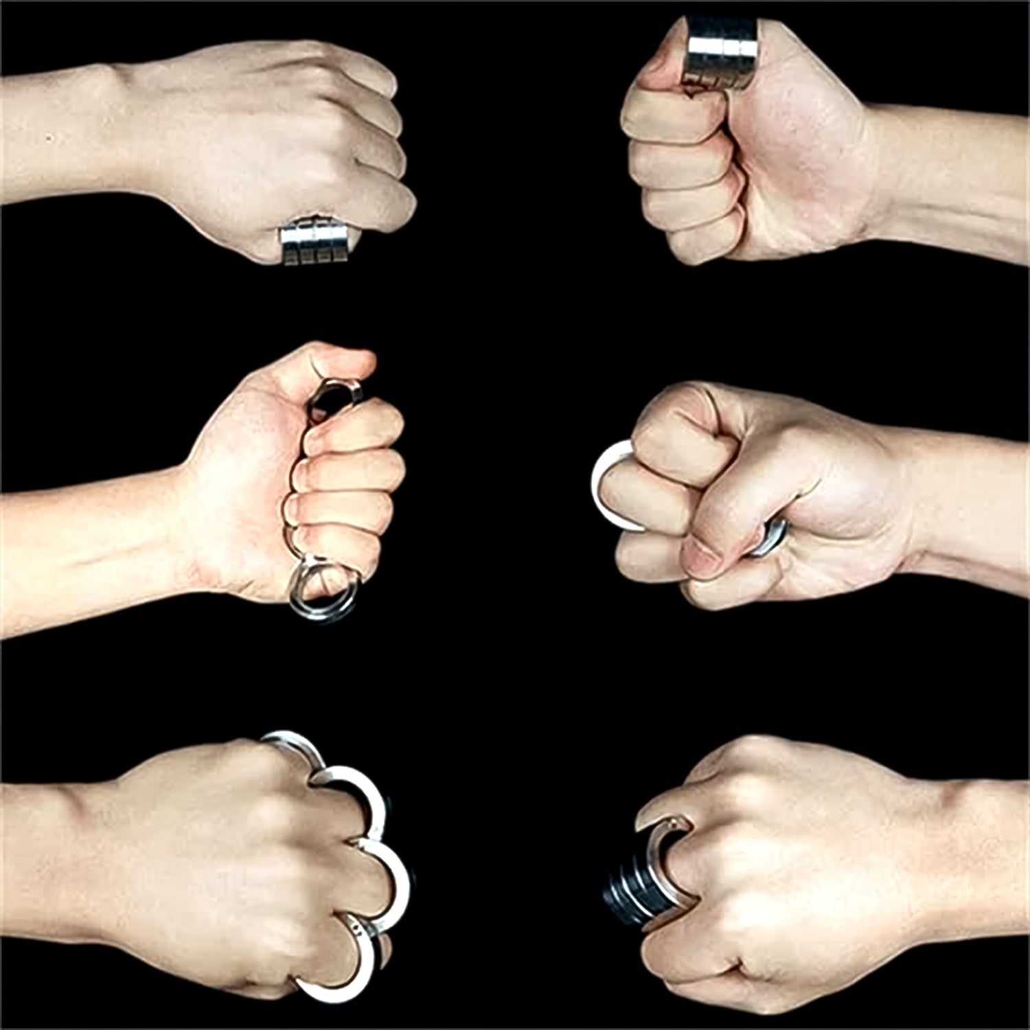 Portable 4 Finger Ring Unique Rotating Folding Ring (1 Set) Portable 4 Finger Ring Unique Rotating Folding Ring (1 Set)
